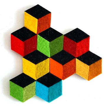 Rhombus Coaster in felt